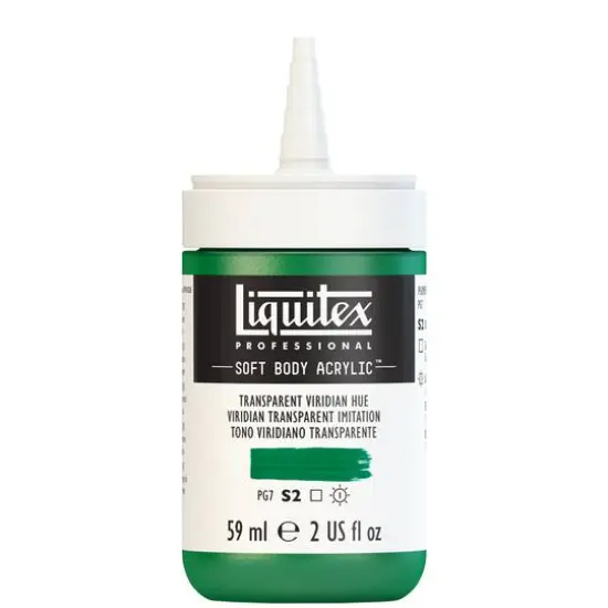 Liquitex&reg; Professional Soft Body Acrylic Bottle, 2oz. Transparent Viridian Hue {9}