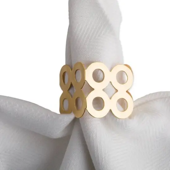 DII&reg; Gold Square Die Cut Napkin Rings, 6ct. {3}