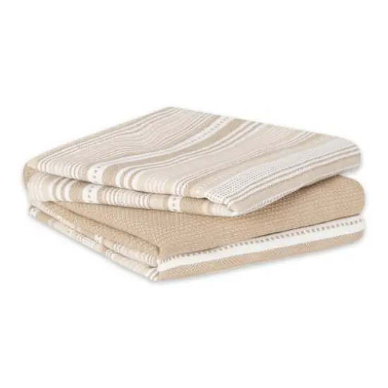 DII&reg; Urban Stripe Dish Towels, 3ct. Stone {7}