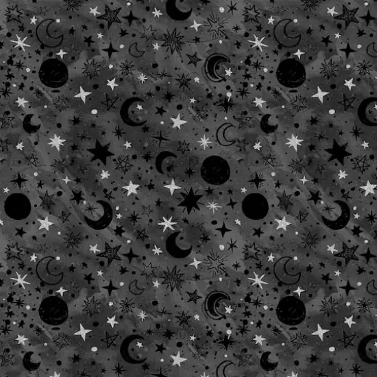Fabric Editions Gray Starry Night Cotton Fabric {1}