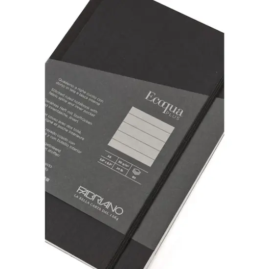 Fabriano&reg; EcoQua Plus A5 Lined Fabric-Bound Notebook Black {7}