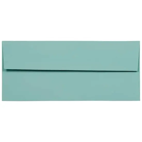 JAM Paper #10 Business Premium Straight Flap Envelopes, 50ct. Aqua {1}