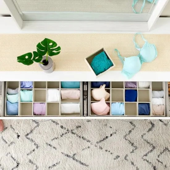 Household Essentials Narrow Drawer Organizers, 2ct. White {4}