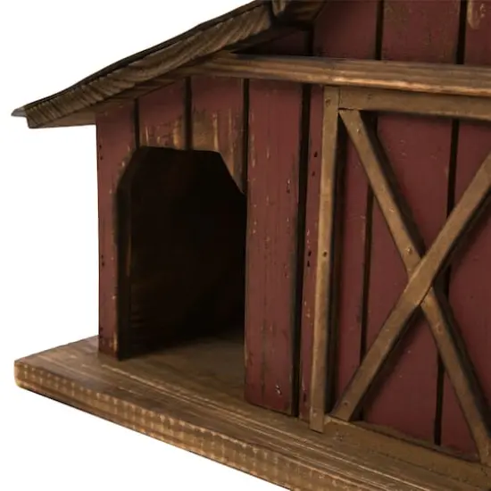 Glitzhome&reg; 20.67" Extra-Large Rustic Wood Barn Birdhouse {5}