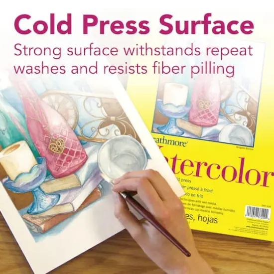 Strathmore&reg; 300 Series Cold Press Watercolor Paper Pad, 22" x 30" {1}