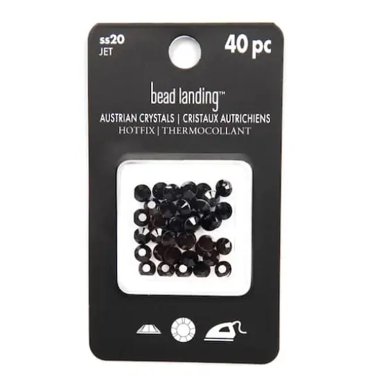 SS20 Round Hotfix Austrian Crystals by Bead Landing&trade;, 40ct. Jet {5}