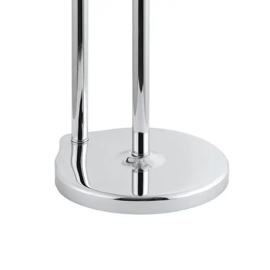 SunnyPoint 26" Chrome Free Standing Bathroom Toilet Paper Holder Stand with Reserve {4}