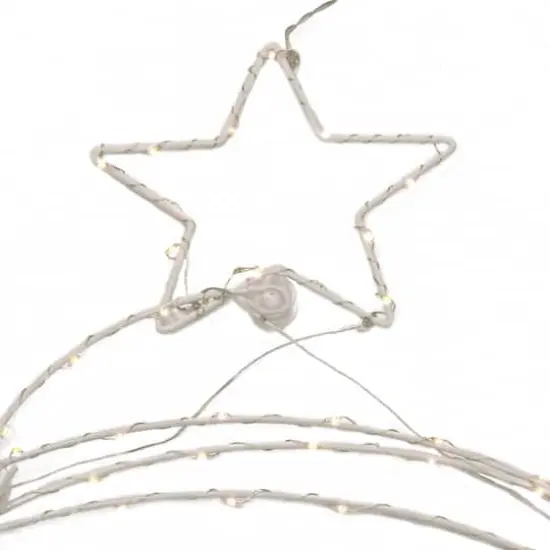 37" Pre-Lit LED Hanging Metal Wire Tree Decoration {4}