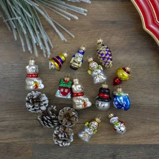 12ct. 2.25" 2-Finish Iconic Christmas Figurine Ornaments {6}