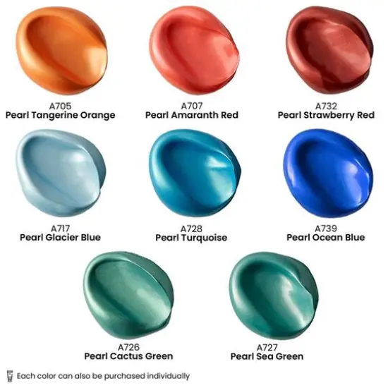 Arteza&reg; Classic Elements Metallic Acrylic Paint Set {3}