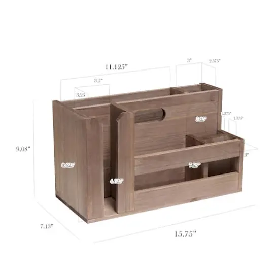 Elegant Designs Wood Caddy Organizer Natural Wood {3}