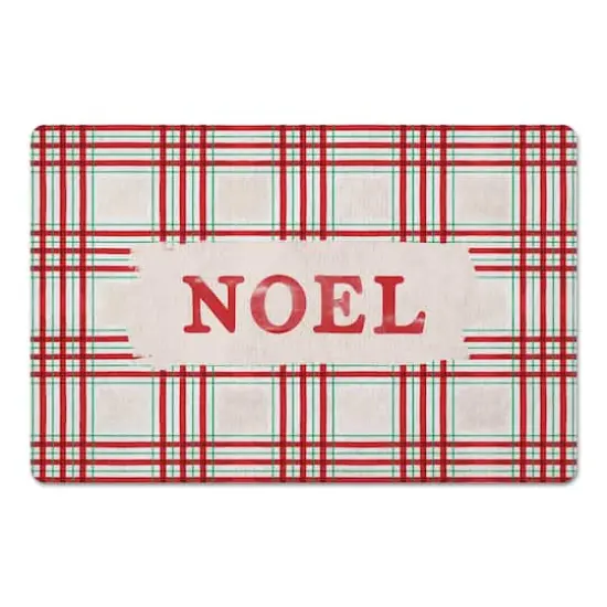 Noel Plaid Floor Mat {1}
