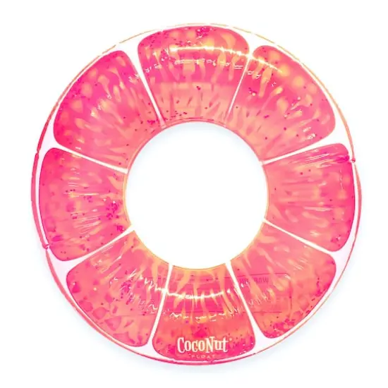 Salus CocoNut 42" Pink Grapefruit Glitter Pool Float {1}