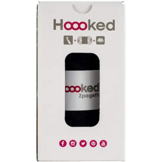 Hoooked Zpagetti Yarn Macrame Hanging Basket Kit Black {1}