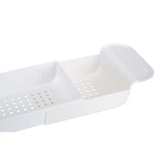 Bath Bliss White Expandable Non-Slip Bathtub Caddy {6}