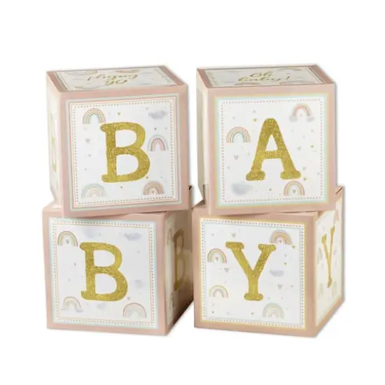 Kate Aspen Boho Rainbow Baby Block Box Set, 4ct. {1}