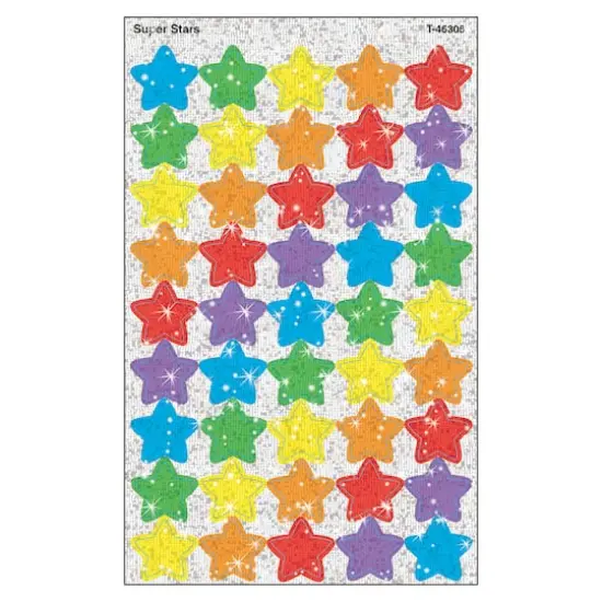 Trend Enterprises® superShapes Super Stars Sparkle Stickers, 6 Packs of 180ct. {3}