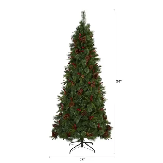 7.5ft. Pre-Lit Norway Mixed Pine Artificial Christmas Tree, Clear LED Lights {9}