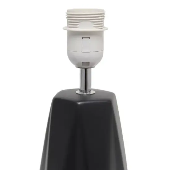 Simple Designs Ceramic Prism Table Lamp Black {7}