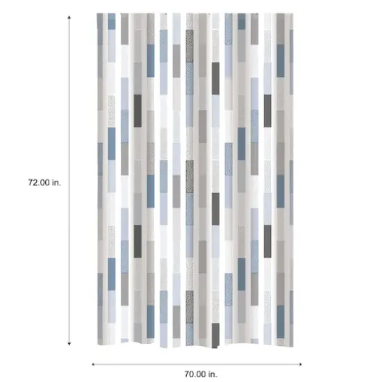 Bath Bliss Staggered Design Shower Curtain {5}