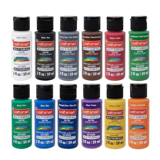 Basic Colors Premium Satin Acrylic Set by Craft Smart&reg; {1}