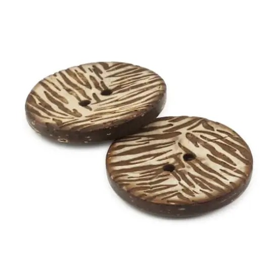 Dritz&reg; 23mm Sustainable Coconut Round Button, 6ct. Light brown {4}