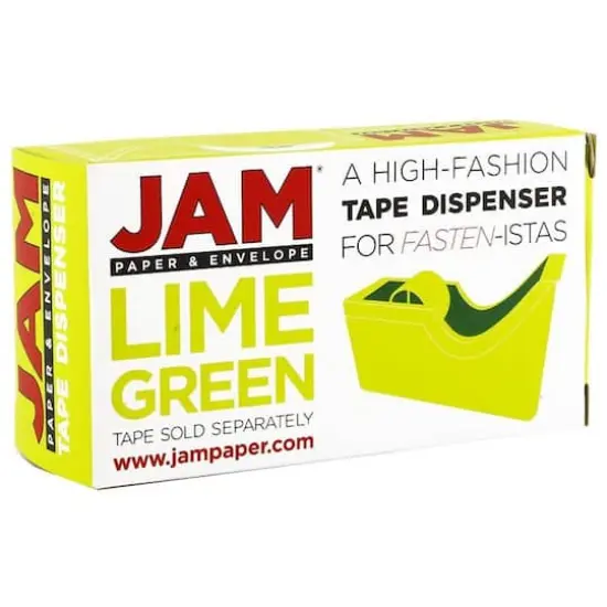 JAM Paper Stapler, Tape Dispenser & Staples Office Trio Kit Lime Green/Green {5}