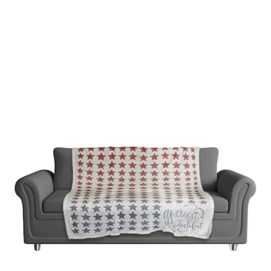Gradient Stars Coral Fleece Blanket {4}