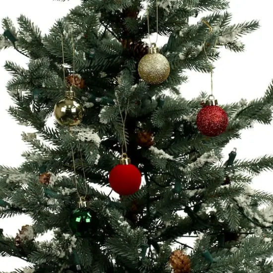 7 Pack 1.5" Red, Green & Gold Shatterproof Ball Ornaments by Ashland&reg; {4}