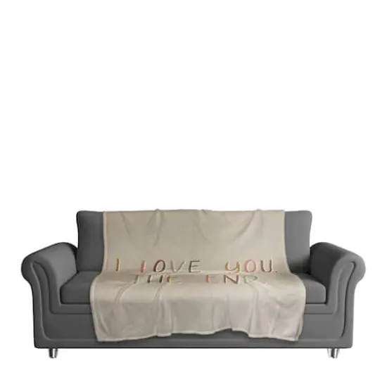 50" x 60" I Love You the End Coral Fleece Throw Blanket {3}