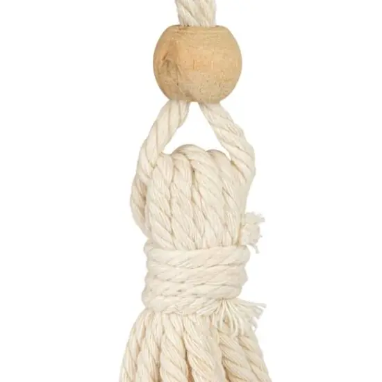 Hello Honey&reg; 5ft. Cotton Macrame Plant Hanger with Wood Base {11}