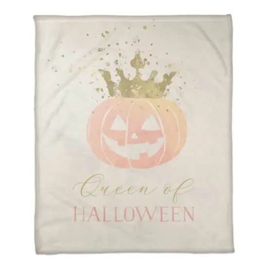 Queen of Halloween Fleece Blanket {1}