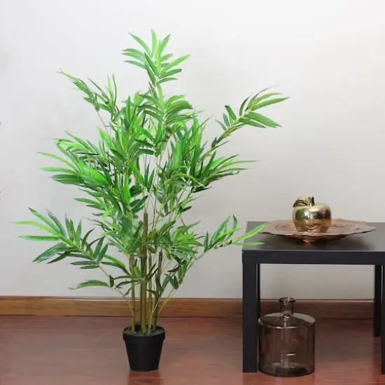 4ft. Two-Tone Green Potted Bamboo Plant {5}