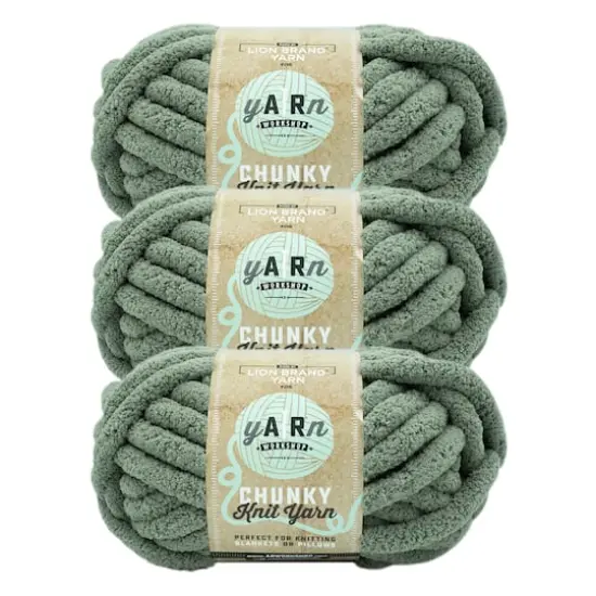 3 Pack Lion Brand&reg; Yarn Workshop Chunky Knit Yarn Artichoke {1}