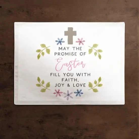 The Promise of Easter 14" x 18" Cotton Twill Placemat {3}