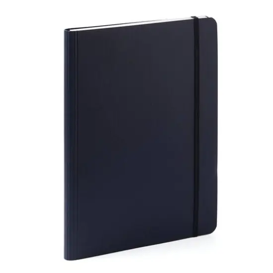 Fabriano&reg; EcoQua Plus A5 Lined Hidden Spiral-Bound Notebook Navy {6}
