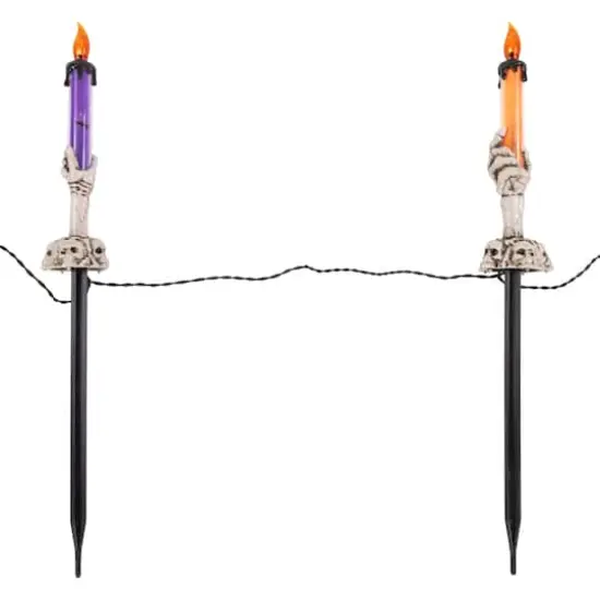 6ct. 8.5" LED Skeleton Halloween Candle D&eacute;cor {4}