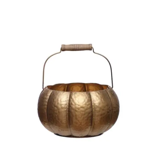 Gold Pumpkin Decorative Container by Ashland&reg; {1}