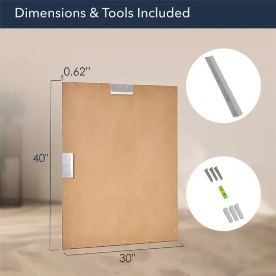 Head West Bronze Stainless Steel Beveled 30" x 40" Framed Accent Vanity Mirror {8}