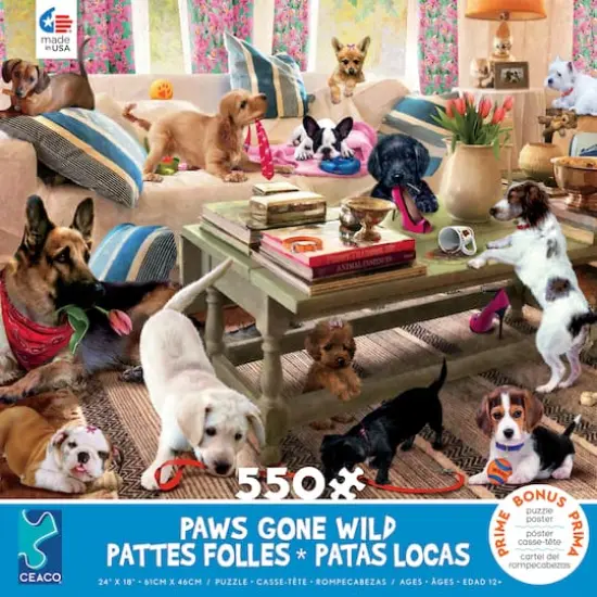 Assorted Ceaco&reg; Paws Gone Wild 550 Piece Jigsaw Puzzle {13}