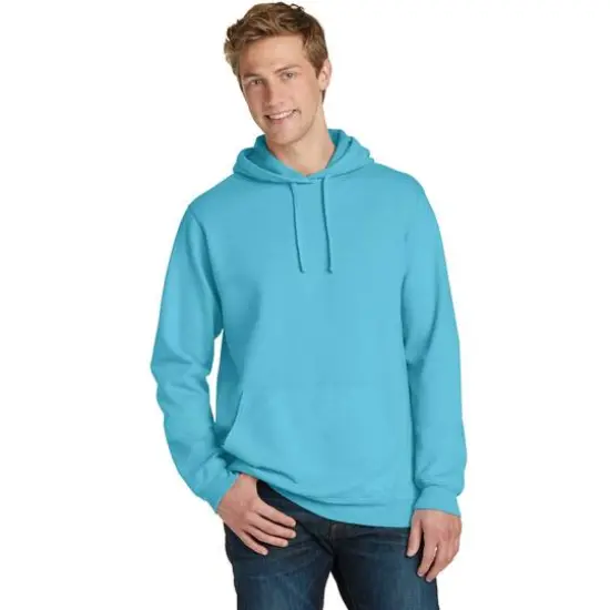 Port & Company&reg; Beach Wash Garment-Dyed Pullover Hooded Adult Sweatshirt Tidal Wave {4}