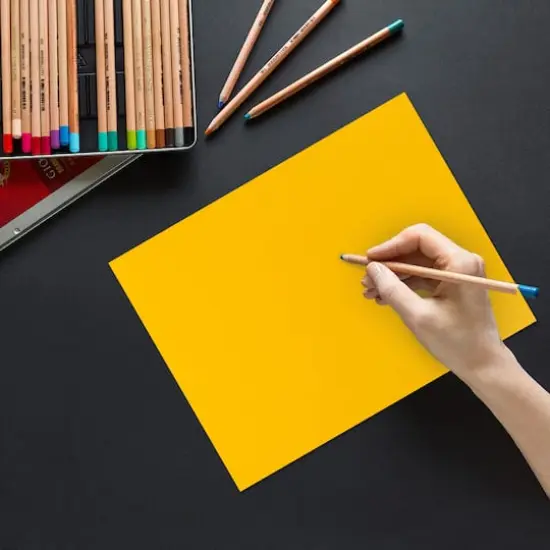 JAM Paper Matte 8.5" x 11" 80lb. Cardstock, 50 Sheets Sunflower Yellow {4}