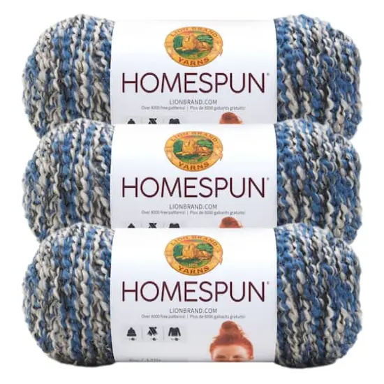 3 Pack Lion Brand&reg; Homespun&reg; Yarn Blue Moon {1}