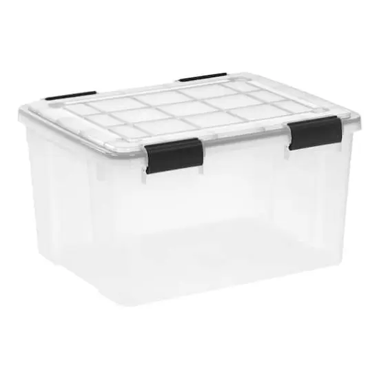 Iris&reg; 44qt. Clear Plastic Storage Bins, 4ct. {3}