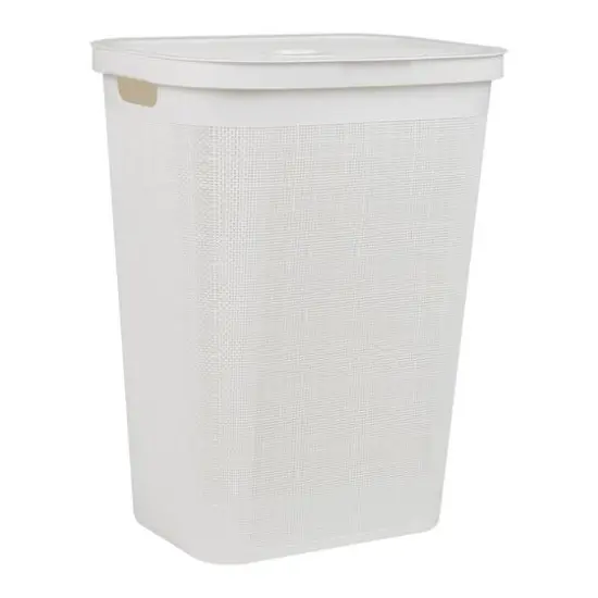 Mind Reader 18" x 24" Slim Laundry Hamper White {8}