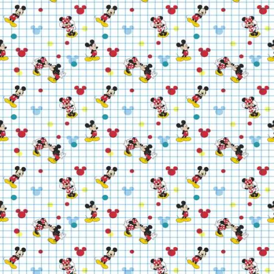 Disney&reg; Mickey Minnie Grid Cotton Fabric {3}
