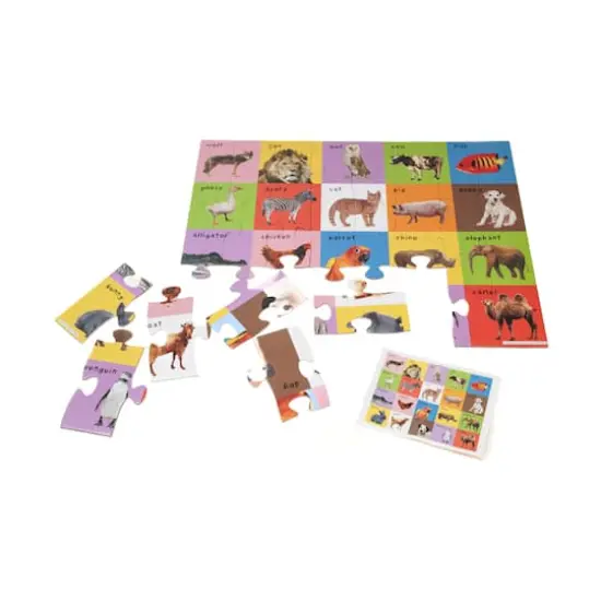First 100 Animals Mix & Match Puzzle Tin: 24 Pcs {5}