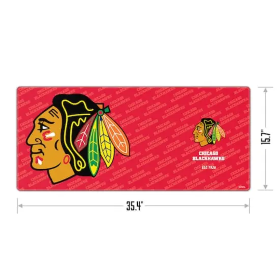 NHL Logo Series Desk Pad Chicago Blackhawks {4}