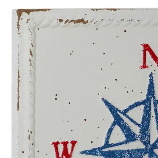 Set of 4 White Metal Coastal Wall Decor, 12" x 12" {5}