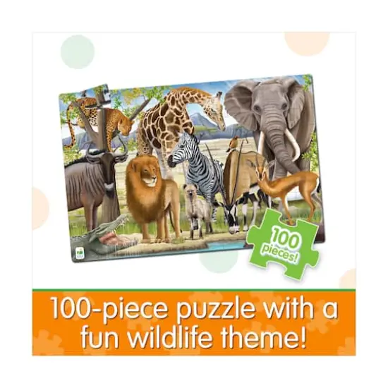 Puzzle Doubles! - Glow in the Dark Wildlife: 100 Pcs {5}